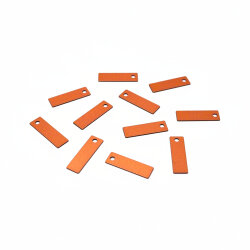 4x14 mm DİKDÖTGEN MODEL PLASTİK PUL PAYET, OYA PULU, NAKIŞ PULU, DÖKME PUL, BAKIR RENK - 2