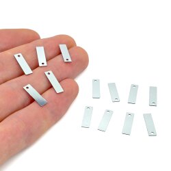 4x14 mm DİKDÖTGEN MODEL PLASTİK PUL PAYET, OYA PULU, NAKIŞ PULU, DÖKME PUL, GÜMÜŞ RENK - ERTÜRK