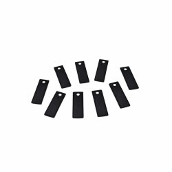 4x14 mm DİKDÖTGEN MODEL PLASTİK PUL PAYET, OYA PULU, NAKIŞ PULU, DÖKME PUL, SİYAH RENK - 2