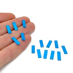 4x14 mm DİKDÖTGEN MODEL PLASTİK PUL PAYET, OYA PULU, NAKIŞ PULU, DÖKME PUL, TURKUAZ RENK - ERTÜRK