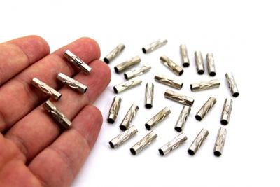 4x15 mm YUVARLAK DESENLİ DÜZ BORU, NİKEL KAPLAMA #1193N - 3