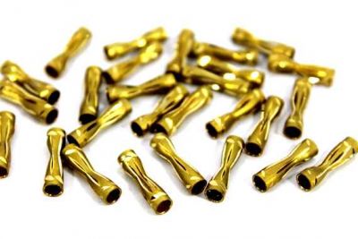 4x15 mm YUVARLAK DESENLİ DÜZ BORU, HAM PİRİNÇ #1194H - 3