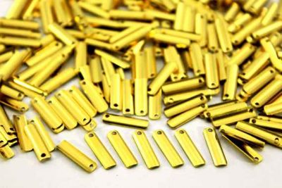 4x15 mm DİKDÖRTGEN TEK DELİK PUL, HAM PİRİNÇ #656H-TEK-DELİK - 2
