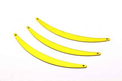 7x80 mm DİKDÖRTGEN 2 DELİKLİ KAVİSLİ, HAM PİRİNÇ #941H - 2