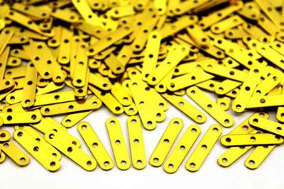 4x25 mm 3 DELİKLİ BİLEKLİK ARA APARATI, HAM PİRİNÇ #344H - 2