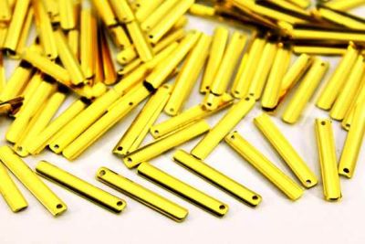 4x25 mm DİKDÖRTGEN TEK DELİK PUL, HAM PİRİNÇ #654H-TEK-DELİK - 2