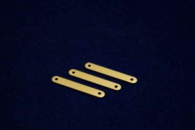 4x25 mm DİKDÖRTGEN İKİ DELİK PUL, HAM PİRİNÇ #1061H - 2