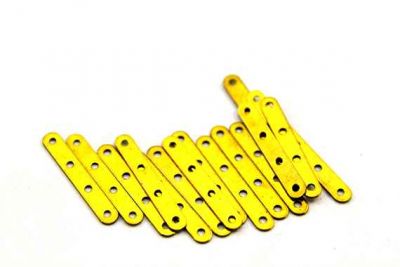 4x25 mm 5 DELİKLİ BİLEKLİK ARA APARATI, HAM PİRİNÇ #343H - 2