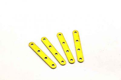 4x25 mm 5 DELİKLİ BİLEKLİK ARA APARATI, HAM PİRİNÇ #343H - 3