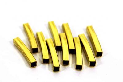 4x4x25 mm KARE KAVİSLİ BORU, HAM PİRİNÇ #1155H - 3
