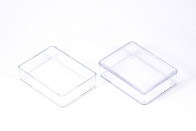 4x5.5 cm, YÜKSEKLİK : 1.5 cm, 10 ADET, KAPAKLI MİNİ MALZEME KUTUSU, BONCUK KUTUSU, ŞEFFAF RENK - 2