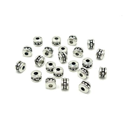 4x6 mm TESBİH ARA MALZEMESİ, ZAMAK DÖKÜM, BOYALI GÜMÜŞ KAPLAMA - 2