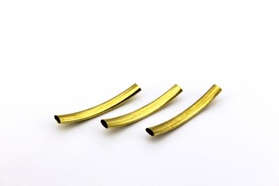 4x7.5x60 mm YASSI KAVİSLİ BORU, HAM PİRİNÇ - 2