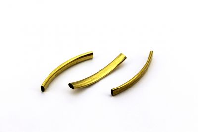 4x7.5x60 mm YASSI KAVİSLİ BORU, HAM PİRİNÇ - 3