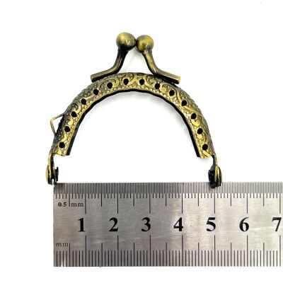 5 CM ÇANTA VE CÜZDAN KULPU, ANTİK SARI RENK, - 1