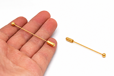 5 mm MİSKET, 6 cm İĞNE, YAKA İĞNE VE PİSTON TAKIMI, SARI KAPLAMA - 2