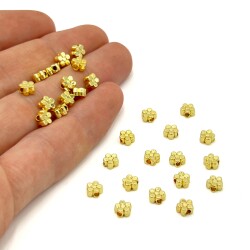 5 mm, PAPATYA DESENLİ BİLEKLİK ARA APARATI, ZAMAK LAK KAPLAMA - ERTÜRK