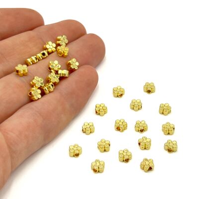 5 mm, PAPATYA DESENLİ BİLEKLİK ARA APARATI, ZAMAK LAK KAPLAMA - 1