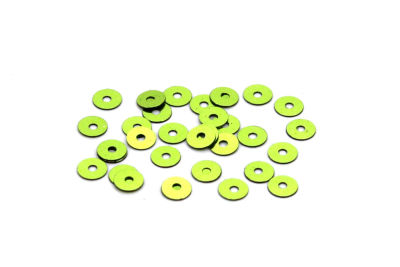 5 mm PLASTİK PUL PAYET, NAKIŞ PULU, DÖKME PUL, ORTADAN DELİK, AÇIK YEŞİL RENK - 2