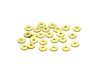 5 mm PLASTİK PUL PAYET, NAKIŞ PULU, DÖKME PUL, ORTADAN DELİK, ALTIN RENK - 3