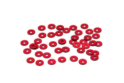 5 mm PLASTİK PUL PAYET, NAKIŞ PULU, DÖKME PUL, ORTADAN DELİK, KIRMIZI RENK - 2