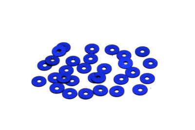 5 mm PLASTİK PUL PAYET, NAKIŞ PULU, DÖKME PUL, ORTADAN DELİK, MAVİ RENK - 2