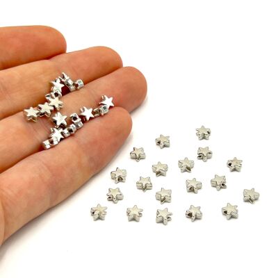 5 mm, YILDIZ DESENLİ BİLEKLİK ARA APARATI, ZAMAK NİKEL KAPLAMA - 1