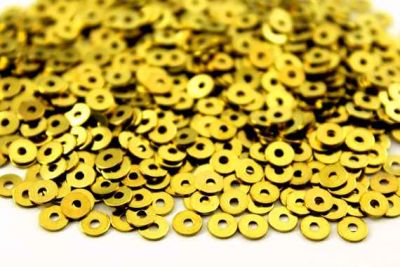 4 mm YUVARLAK ORTASI DELİK PUL, HAM PİRİNÇ #83H - 2