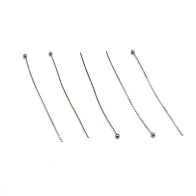 50 mm, TOP BAŞLI TAKI ÇİVİSİ, PİRİNÇ, NİKEL KAPLAMA - 1