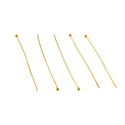 50 mm, TOP BAŞLI TAKI ÇİVİSİ, PİRİNÇ, SARI KAPLAMA - ERTÜRK