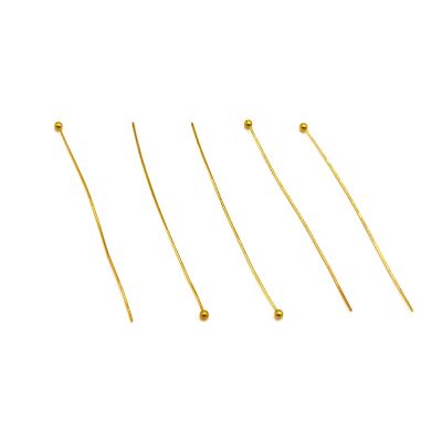 50 mm, TOP BAŞLI TAKI ÇİVİSİ, PİRİNÇ, SARI KAPLAMA - 1