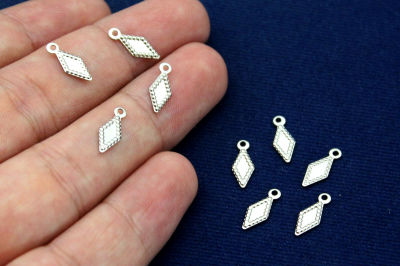 5x12 mm BAKLAVA DESENLİ PUL, NİKEL KAPLAMALI PİRİNÇ #1296N - 2