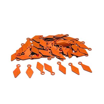 5x12 mm BAKLAVA DİLİMİ MODEL PLASTİK PUL PAYET, OYA PULU, NAKIŞ PULU, DÖKME PUL, BAKIR RENK - 1