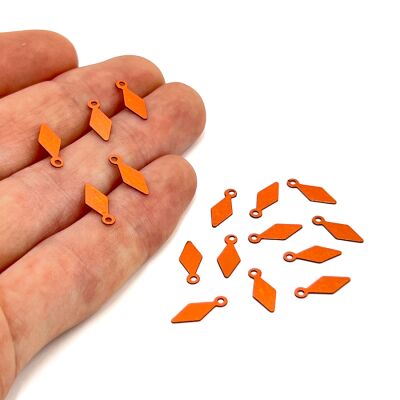 5x12 mm BAKLAVA DİLİMİ MODEL PLASTİK PUL PAYET, OYA PULU, NAKIŞ PULU, DÖKME PUL, BAKIR RENK - 2