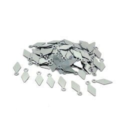 5x12 mm BAKLAVA DİLİMİ MODEL PLASTİK PUL PAYET, OYA PULU, NAKIŞ PULU, DÖKME PUL, GÜMÜŞ RENK - ERTÜRK