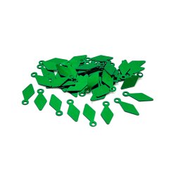 5x12 mm BAKLAVA DİLİMİ MODEL PLASTİK PUL PAYET, OYA PULU, NAKIŞ PULU, DÖKME PUL, KOYU YEŞİL RENK - ERTÜRK