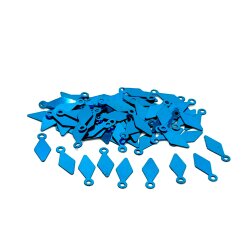 5x12 mm BAKLAVA DİLİMİ MODEL PLASTİK PUL PAYET, OYA PULU, NAKIŞ PULU, DÖKME PUL, TURKUAZ RENK - ERTÜRK
