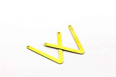 3x31x34 mm ''V'' DESENİ HAM PRİNÇ, #938H - 3