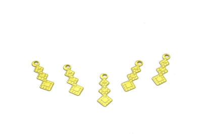 5x14 mm DESENLİ PUL, HAM PİRİNÇ #1112H - 2