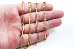 5x15 mm ÇELİK ZİNCİR, ATAÇ ZİNCİR, GOLD RENK, 1. KALİTE KARARMAZ - ERTÜRK