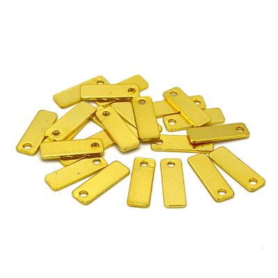 5x15 mm, DİKDÖRTGEN PUL, LAZER MARKALAMA PULU, PİRİNÇ MALZEME, LAK KAPLAMA, TEL KALINLIĞI 0.80 MM - 2