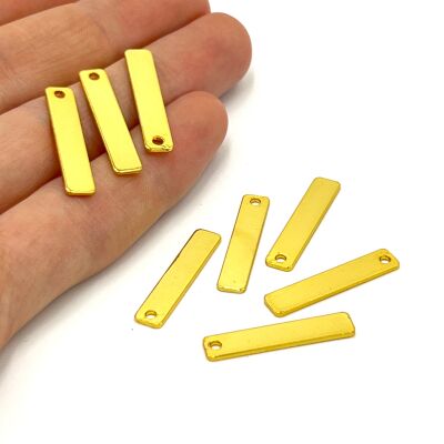 5x25 mm, DİKDÖRTGEN PUL, LAZER MARKALAMA PULU, PİRİNÇ MALZEME, LAK KAPLAMA, TEL KALINLIĞI 0.80 MM - 1