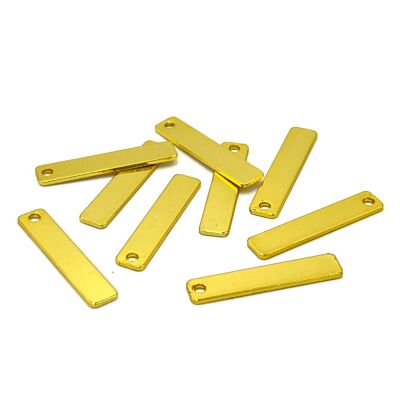 5x25 mm, DİKDÖRTGEN PUL, LAZER MARKALAMA PULU, PİRİNÇ MALZEME, LAK KAPLAMA, TEL KALINLIĞI 0.80 MM - 2