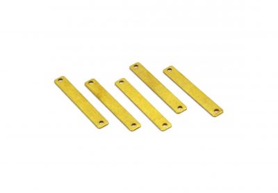 5x35 mm DİKDÖRTGEN ÇİFT DELİK PUL, HAM PİRİNÇ, #1262H - 2