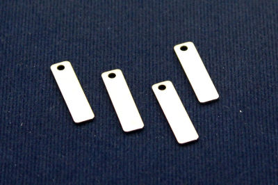 5x20 mm DİKDÖRTGEN TEK DELİK PUL, NİKEL KAPLAMALI PİRİNÇ, #1259N - 2