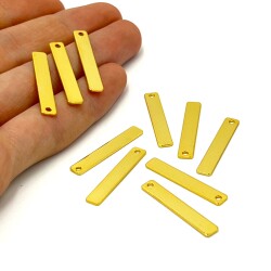 5x30 mm, DİKDÖRTGEN PUL, LAZER MARKALAMA PULU, PİRİNÇ MALZEME, LAK KAPLAMA, TEL KALINLIĞI 0.80 MM - ERTÜRK