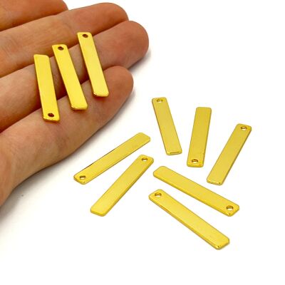 5x30 mm, DİKDÖRTGEN PUL, LAZER MARKALAMA PULU, PİRİNÇ MALZEME, LAK KAPLAMA, TEL KALINLIĞI 0.80 MM - 1