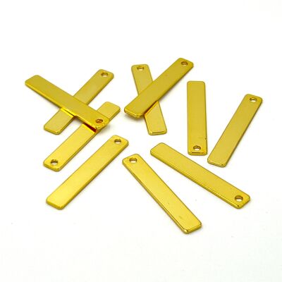 5x30 mm, DİKDÖRTGEN PUL, LAZER MARKALAMA PULU, PİRİNÇ MALZEME, LAK KAPLAMA, TEL KALINLIĞI 0.80 MM - 2