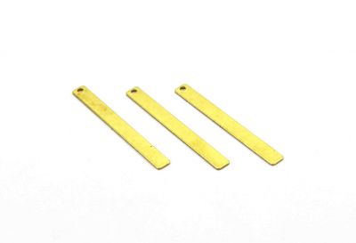 5x50 mm DİKDÖRTGEN TEK DELİK PUL, HAM PİRİNÇ, #1264H - 2