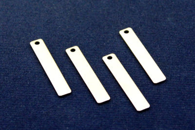 5x30 mm DİKDÖRTGEN TEK DELİK PUL, NİKEL KAPLAMALI PİRİNÇ, #1261N - 2